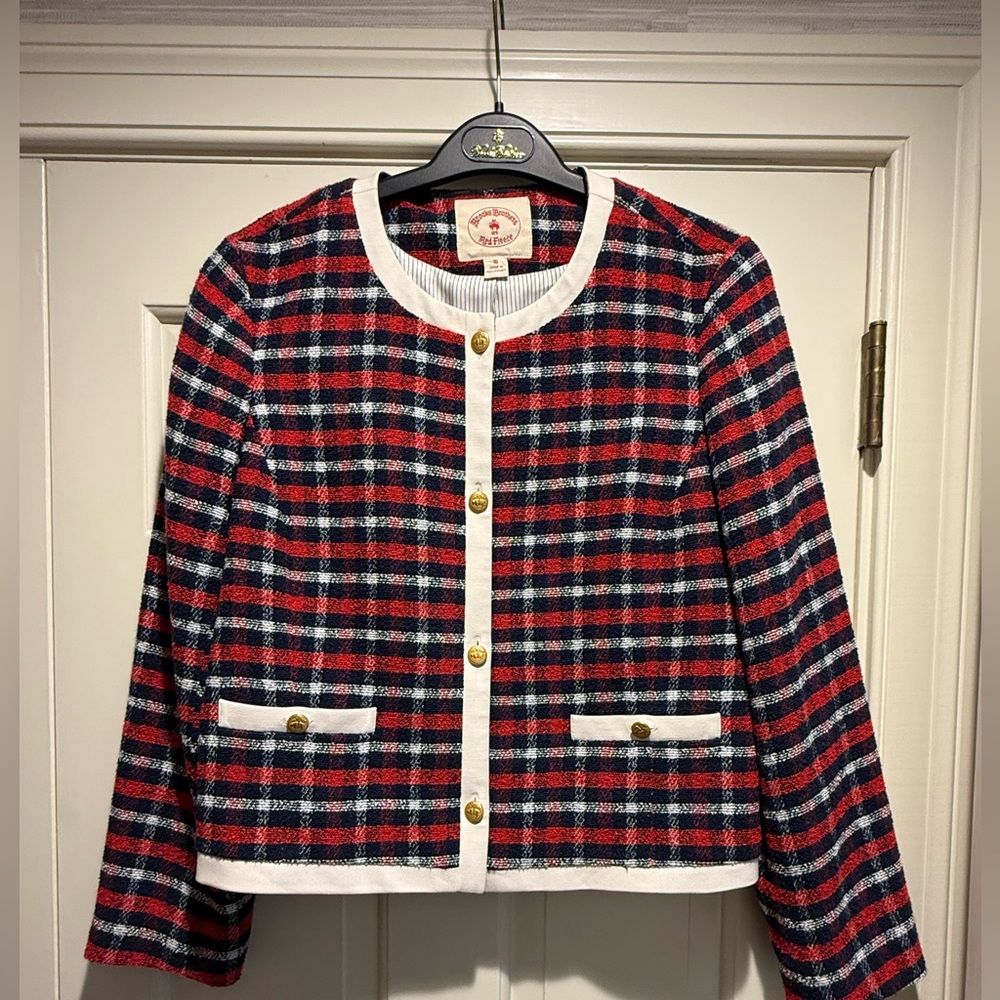 Brooks Brothers / Red Fleece Plaid Women’s Blazer / Jacket